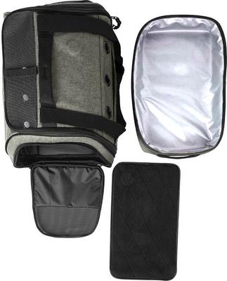 Show full view: Travel Cat The Transpurrter Airline Approved Backpack Cat Carrier, Heather Grey slide 6 of 9