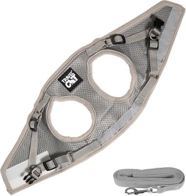 Show full view: Travel Cat The True Adventurer Reflective Cat & Kitten Harness & Leash, Grey, Large slide 6 of 12
