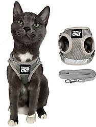 Travel Cat The True Adventurer Reflective Cat & Kitten Harness & Leash, Grey, Medium slide 1 of 9