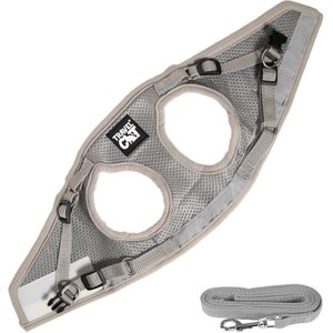 Travel Cat The True Adventurer Reflective Cat & Kitten Harness & Leash, Grey, Medium