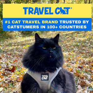 Travel Cat The True Adventurer Reflective Cat & Kitten Harness & Leash, Grey, Medium