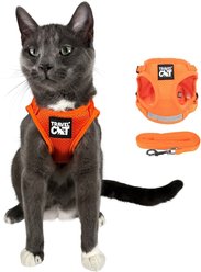 Travel Cat The True Adventurer Reflective Cat & Kitten Harness & Leash, Orange, Medium slide 1 of 9