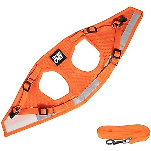 Travel Cat The True Adventurer Reflective Cat & Kitten Harness & Leash, Orange, Medium