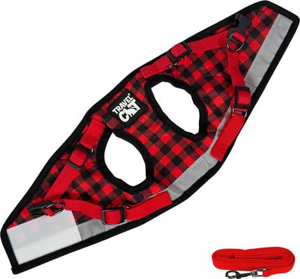 Show full view: Travel Cat The True Adventurer Reflective Cat & Kitten Harness & Leash, Plaid, Medium slide 6 of 12