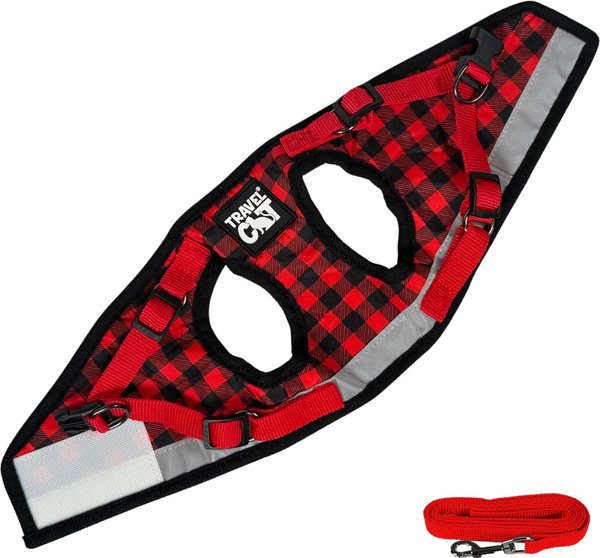 Show full view: Travel Cat The True Adventurer Reflective Cat & Kitten Harness & Leash, Plaid, X-Small slide 6 of 12