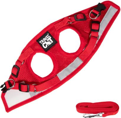 Show full view: Travel Cat The True Adventurer Reflective Cat & Kitten Harness & Leash, Red, Extra-Small slide 6 of 12