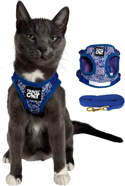 Show full view: Travel Cat The True Adventurer Reflective Cat & Kitten Harness & Leash, The Groovy Cat, Large slide 1 of 12