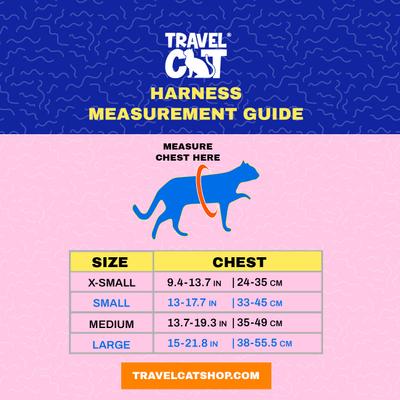 Show full view: Travel Cat The True Adventurer Reflective Cat & Kitten Harness & Leash, The Groovy Cat, Medium slide 9 of 12