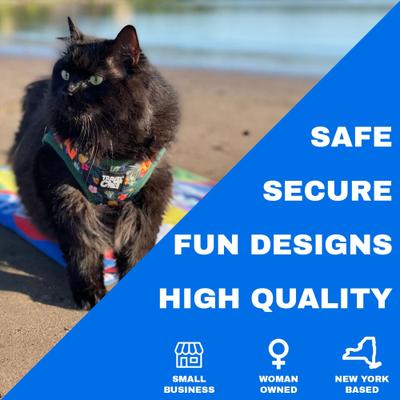 Show full view: Travel Cat The True Adventurer Reflective Cat & Kitten Harness & Leash, The Hawaiian Shirt, Extra-Small slide 4 of 12