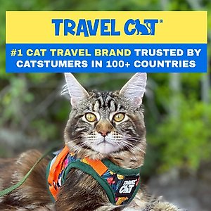 Travel Cat The True Adventurer Reflective Cat & Kitten Harness & Leash, The Hawaiian Shirt, Small