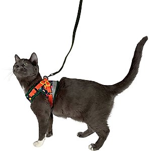 Travel Cat The True Adventurer Reflective Cat & Kitten Harness & Leash, The Hawaiian Shirt, Small