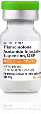 Show full view: Triamcinolone Acetonide (Generic) Injectable Suspension, 40 mg/mL, 10-mL Multi-Dose Vial slide 3 of 4