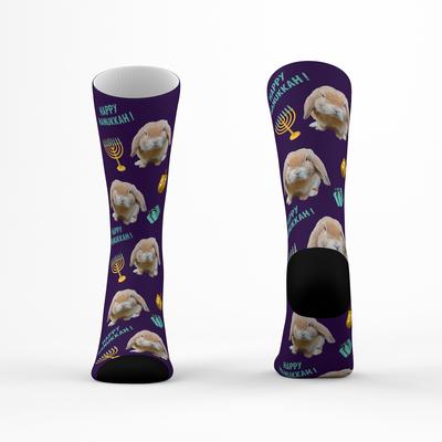 Show full view: Tribe Socks Personalized Hannukah Pet Face Socks slide 3 of 4