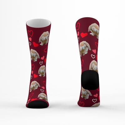 Show full view: Tribe Socks Personalized Hearts & Love Pet Face Socks slide 3 of 4