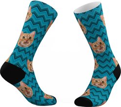 Tribe Socks Personalized Pet Face Socks, Blue