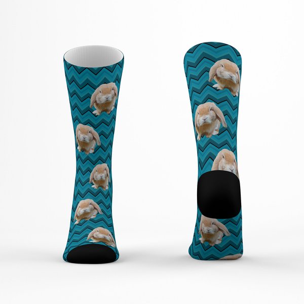 Show full view: Tribe Socks Personalized Pet Face Socks, Blue slide 3 of 4