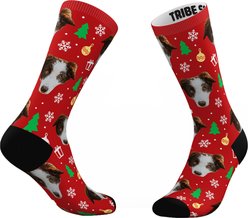 Tribe Socks Personalized Pet Face Socks, Christmas