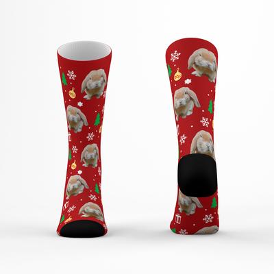 Show full view: Tribe Socks Personalized Pet Face Socks, Christmas slide 4 of 5
