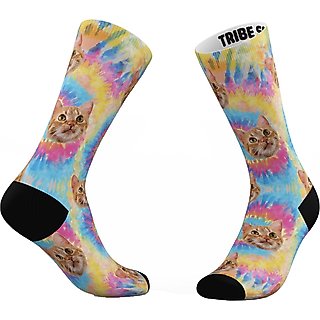Tribe Socks Personalized Tie-Dye Pet Face Socks slide 1 of 3