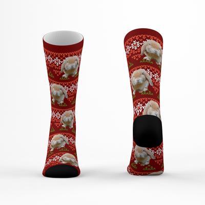 Show full view: Tribe Socks Personalized Ugly Sweater Pet Face Socks slide 4 of 4