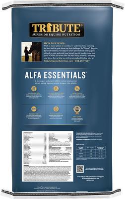 Show full view: Tribute Equine Nutrition Alfa Essentials Pellets Horse Feed, 50-lb bag slide 2 of 8