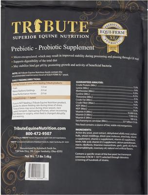Show full view: Tribute Equine Nutrition Equi-Ferm X-Large Prebiotic & Probiotic Pellets Horse Supplement, 7.5-lb bag slide 2 of 3