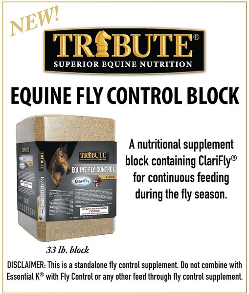 Show full view: Tribute Equine Nutrition Equine Fly Control Block Horse Supplement, 33-lb block slide 3 of 5
