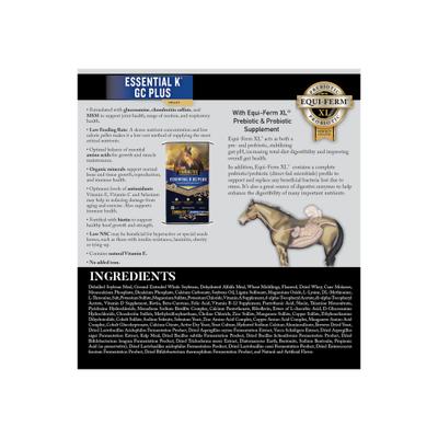 Show full view: Tribute Equine Nutrition Essential K GC Plus Low-NSC, Joint Support Horse Feed, 50-lb bag slide 5 of 10