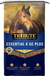 Tribute Equine Nutrition Essential K GC Plus Low-NSC, Joint Support Horse Feed, 50-lb bag