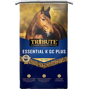 Tribute Equine Nutrition Essential K GC Plus Low-NSC, Joint Support Horse Feed, 50-lb bag
