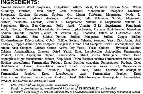 Show full view: Tribute Equine Nutrition Essential K Low-NSC Horse Feed, 30-lb bag slide 4 of 8