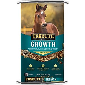 Tribute Equine Nutrition Growth Textured Horse Feed, 50-lb bag