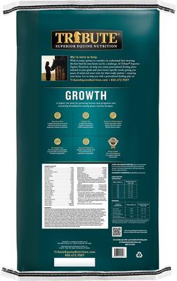 Show full view: Tribute Equine Nutrition Growth Textured Horse Feed, 50-lb bag slide 2 of 10