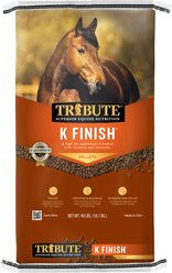 Tribute Equine Nutrition K Finish High Fat Horse Feed, 40-lb bag
