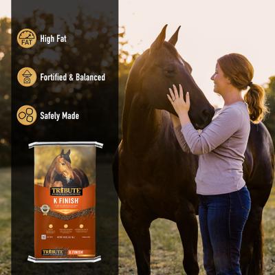 Show full view: Tribute Equine Nutrition K Finish High Fat Horse Feed, 40-lb bag slide 4 of 8