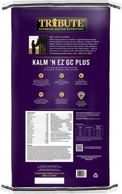 Show full view: Tribute Equine Nutrition Kalm 'N EZ GC Plus Low-NSC, Joint Support Horse Feed, 50-lb bag slide 2 of 9