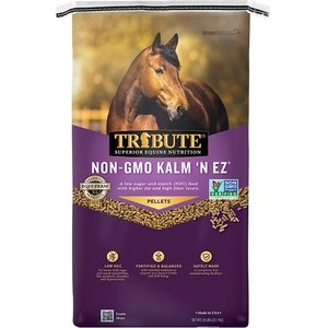 Tribute Equine Nutrition Kalm 'N EZ Pellet Low-NSC, Non-GMO Horse Feed, 50-lb bag