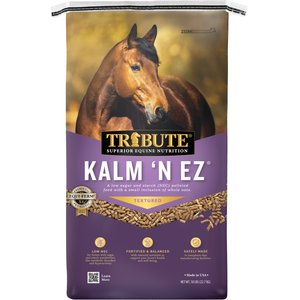 Tribute Equine Nutrition Kalm 'N EZ Textured Horse Feed, 50-lb bag