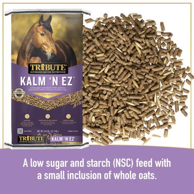Show full view: Tribute Equine Nutrition Kalm 'N EZ Textured Horse Feed, 50-lb bag slide 3 of 7
