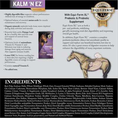 Show full view: Tribute Equine Nutrition Kalm 'N EZ Textured Horse Feed, 50-lb bag slide 6 of 7