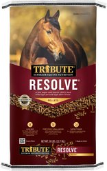 Tribute Equine Nutrition Resolve High Fat Horse Feed, 50-lb bag