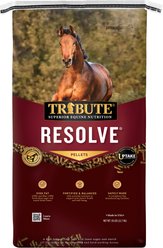 Tribute Equine Nutrition Resolve High Fat Horse Feed, 50-lb bag