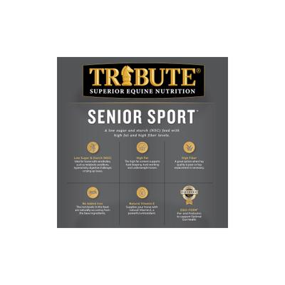 Show full view: Tribute Equine Nutrition Senior Sport High Fiber, High Fat Horse Feed, 50-lb bag slide 6 of 9