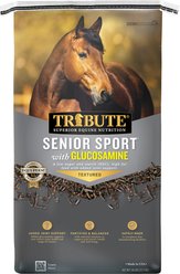Tribute Equine Nutrition Senior Sport with Glucosamine Textured Horse Feed, 50-lb bag