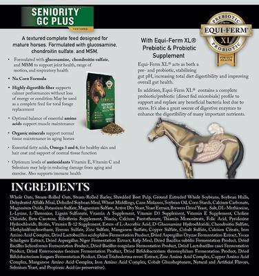 Show full view: Tribute Equine Nutrition Seniority GC Plus Horse Feed, 50-lb bag slide 6 of 8