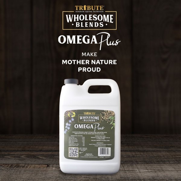 Tribute Equine Nutrition Wholesome Blends Omega Plus Anti-Inflammatory Liquid Horse Supplement, 7-lb jug
