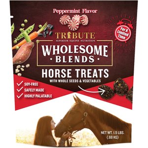 Tribute Equine Nutrition Wholesome Blends Peppermint Horse Treats, 1.5-lb bag