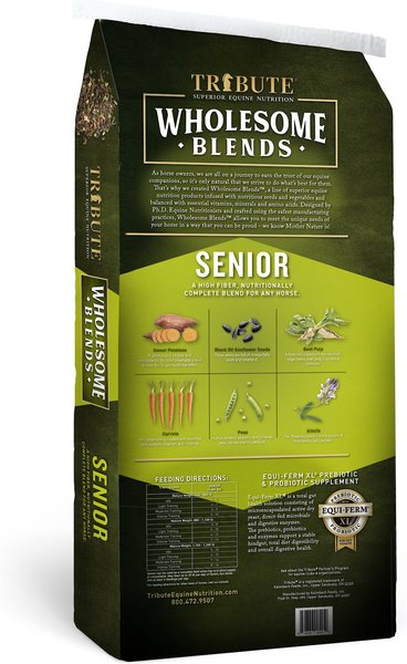 Tribute Equine Nutrition Wholesome Blends Senior Horse Feed, 50-lb bag