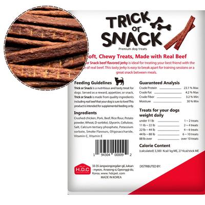 Show full view: Trick or Snack Beef & Blueberry Flavored Jerky Dog Treats, 1-lb bag slide 3 of 10