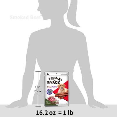 Show full view: Trick or Snack Beef & Blueberry Flavored Jerky Dog Treats, 1-lb bag slide 8 of 10